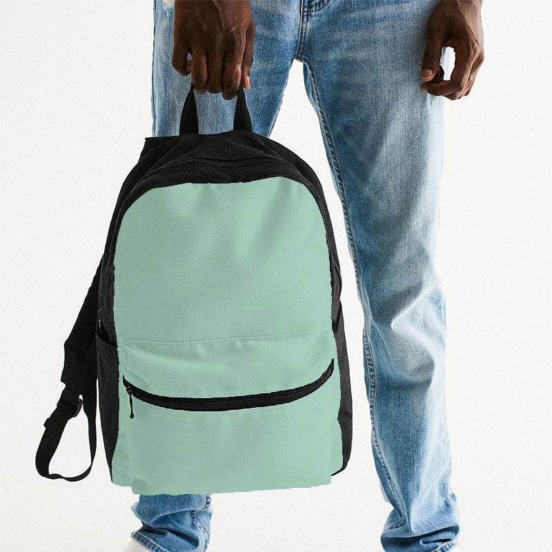 Light Muted Green Canvas Backpack (BGG2-MU-LI) - Man Holding