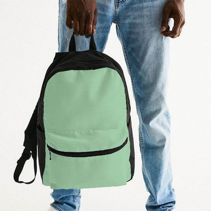 Light Muted Green Canvas Backpack (G-MU-LI) - Man Holding