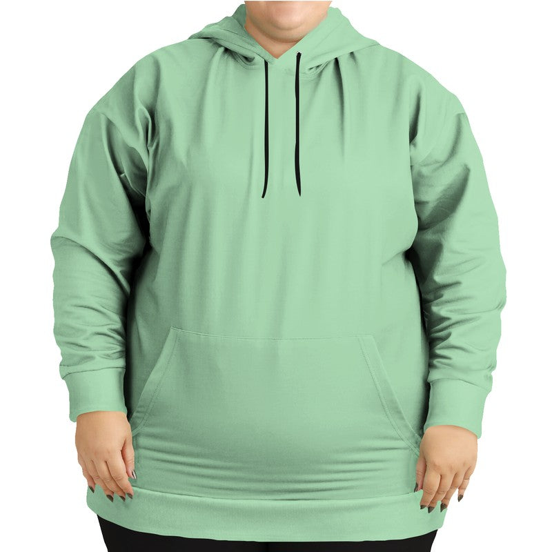 Light Muted Green Hoodie PLUS (G-MU-LI) - Woman Front PLUS