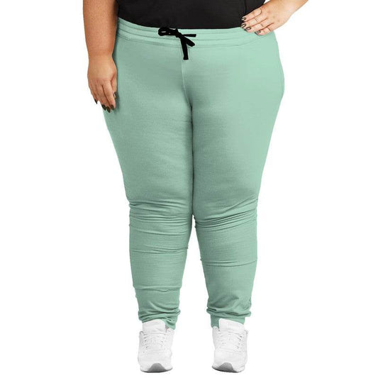 Light Muted Green Joggers PLUS (BGG2-MU-LI) - Woman Front PLUS