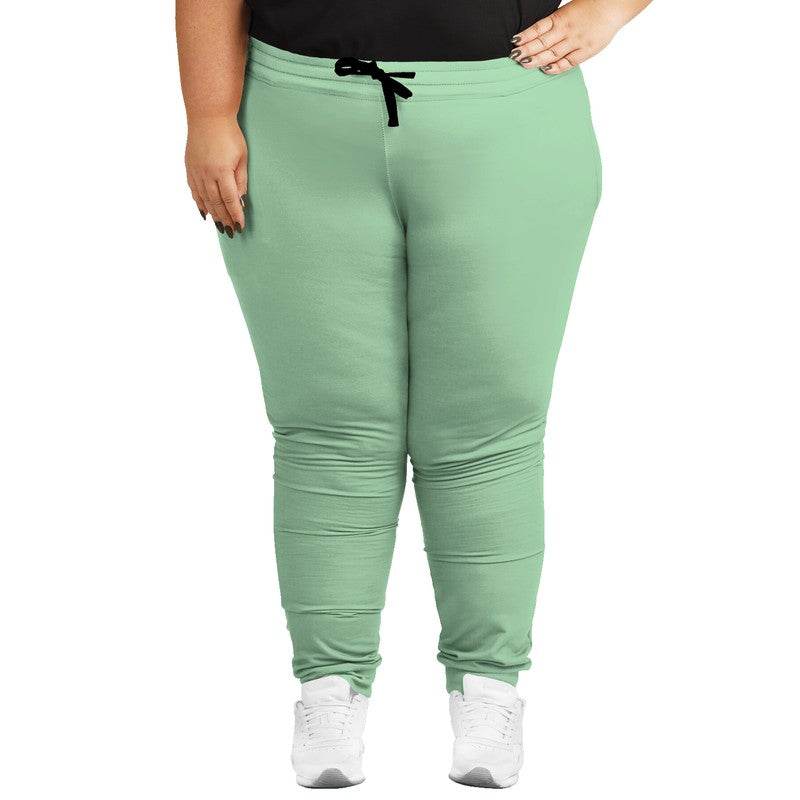 Light Muted Green Joggers PLUS (G-MU-LI) - Woman Front PLUS