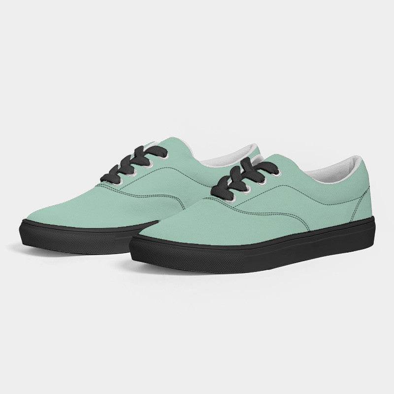 Light Muted Green Men's Canvas Sneakers (BGG2-MU-LI) - Side 3