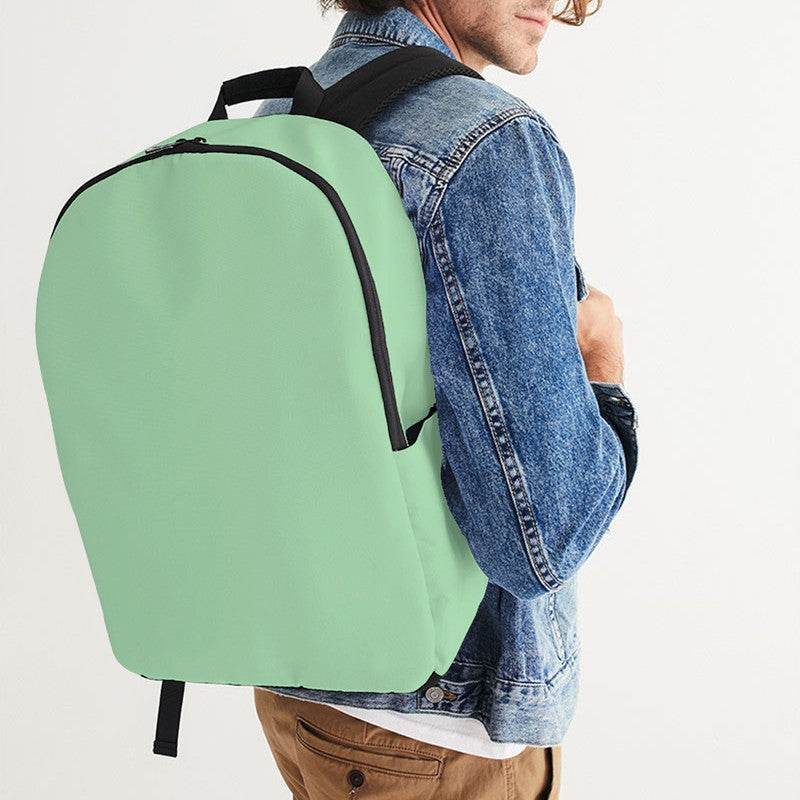 Light Muted Green Waterproof Backpack (G-MU-LI) - Man CloseUp