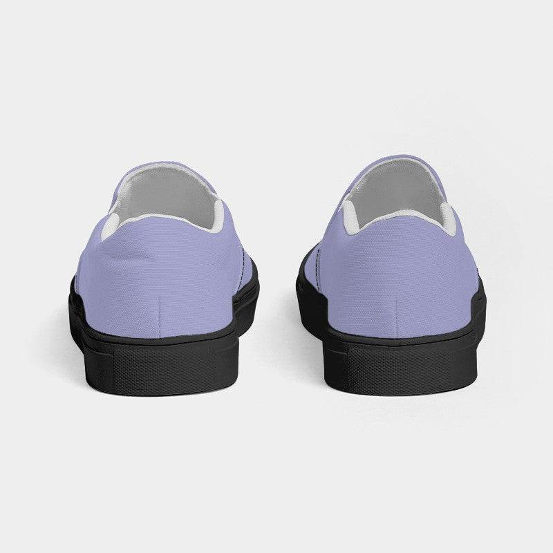 Light Muted Indigo Men's Slip-On Canvas Sneakers (PUI2-MU-LI) - Back