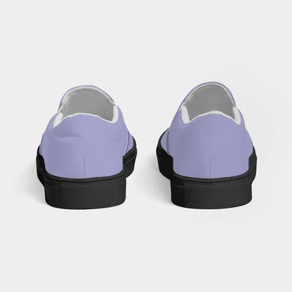 Light Muted Indigo Men's Slip-On Canvas Sneakers (PUI2-MU-LI) - Back