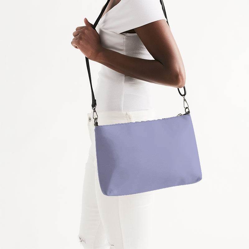Light Muted Indigo Zip Pouch (PUI2-MU-LI) - Side CloseUp