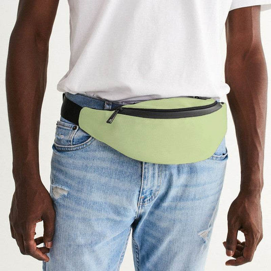 Light Muted Lime Belt Bag (L-MU-LI) - Man Front CloseUp