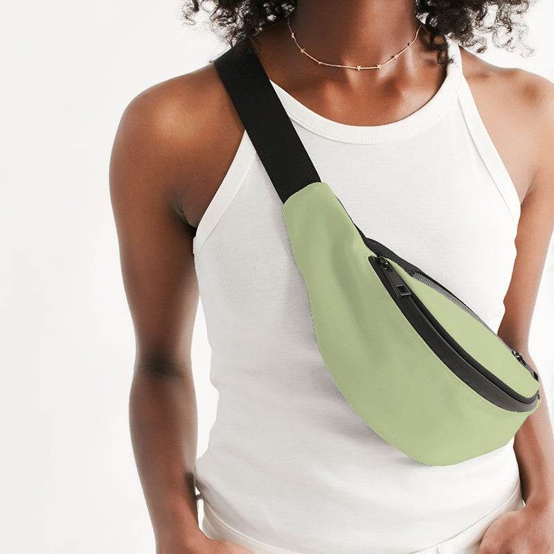 Light Muted Lime Belt Bag (L-MU-LI) - Woman Front CloseUp