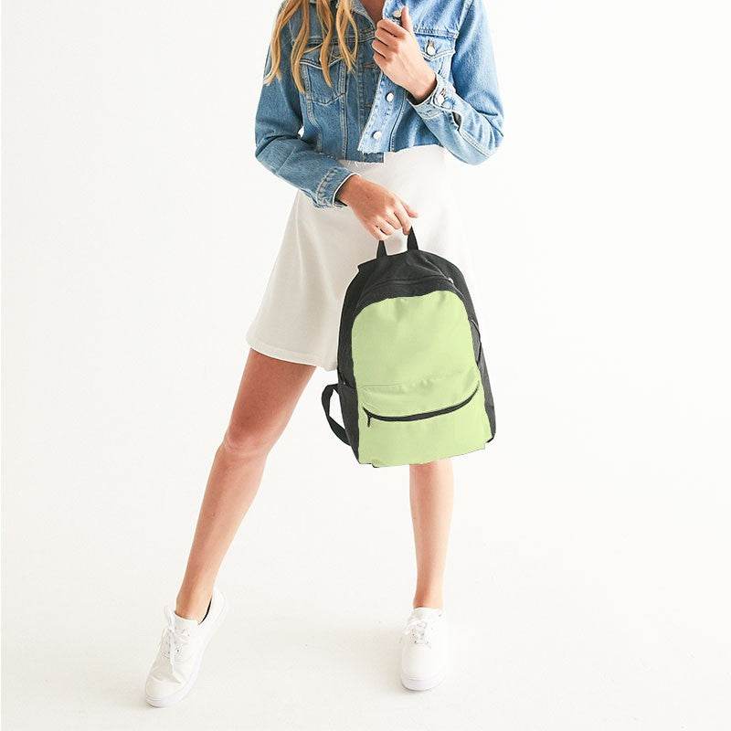 Light Muted Lime Canvas Backpack (L-MU-LI) - Woman
