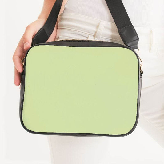 Light Muted Lime Crossbody Bag (L-MU-LI) - Woman Front CloseUp