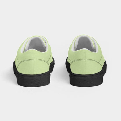Light Muted Lime Men's Canvas Sneakers (L-MU-LI) - Back