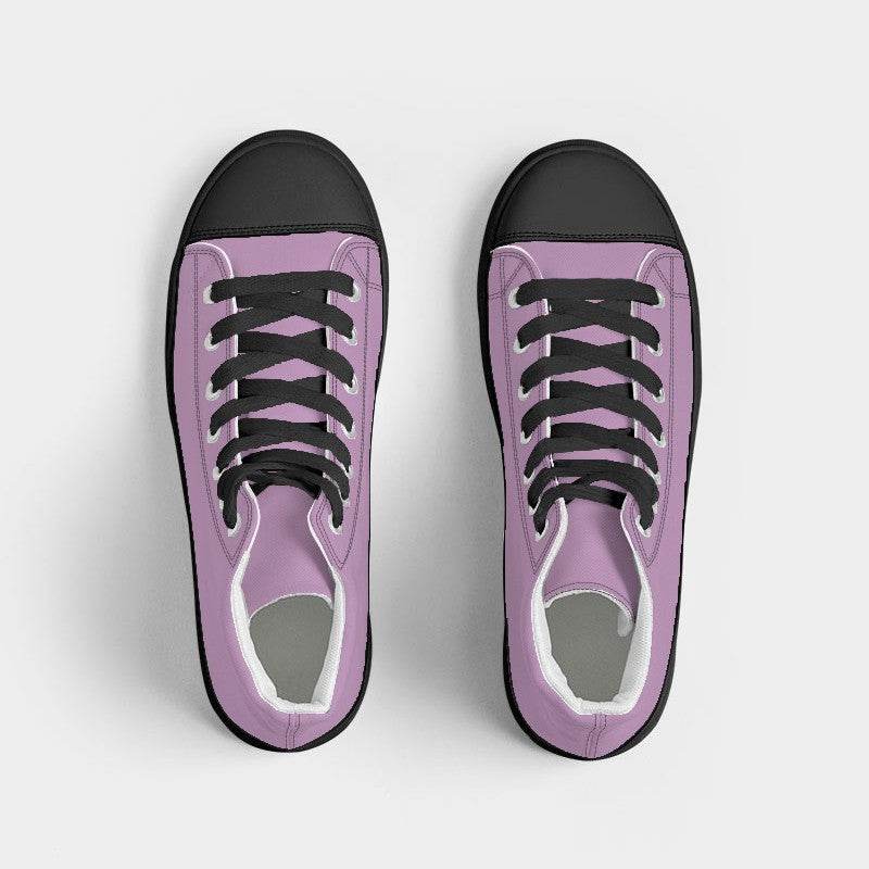 Light Muted Magenta Men's High-Top Canvas Sneakers (M-MU-LI) - Top