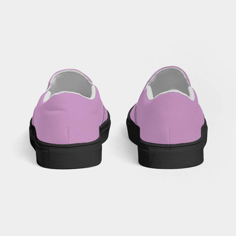 Light Muted Magenta Men's Slip-On Canvas Sneakers (M-MU-LI) - Back