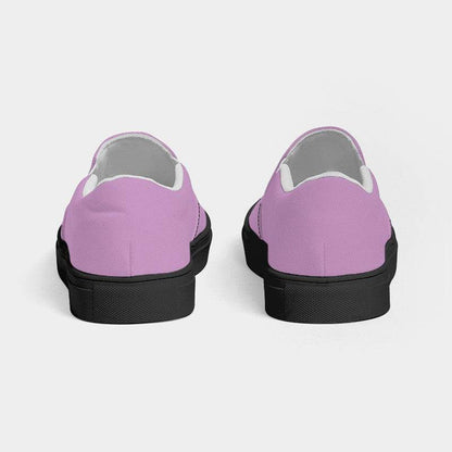 Light Muted Magenta Men's Slip-On Canvas Sneakers (M-MU-LI) - Back