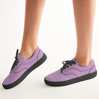 Light Muted Magenta Women's Canvas Sneakers (M-MU-LI) - Woman CloseUp