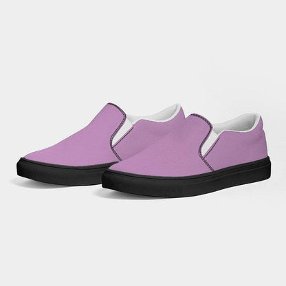 Light Muted Magenta Women's Slip-On Canvas Sneakers (M-MU-LI) - Side 3