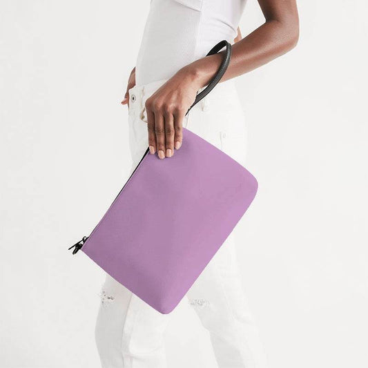 Light Muted Magenta Zip Pouch (M-MU-LI) - Side Holding