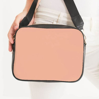 Light Muted Orange Crossbody Bag (OR2-MU-LI) - Woman Front CloseUp
