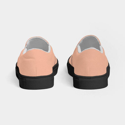 Light Muted Orange Men's Slip-On Canvas Sneakers (OR2-MU-LI) - Back