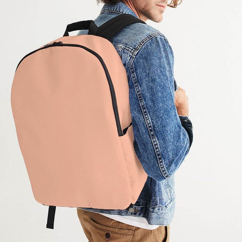 Light Muted Orange Waterproof Backpack (OR2-MU-LI) - Man CloseUp