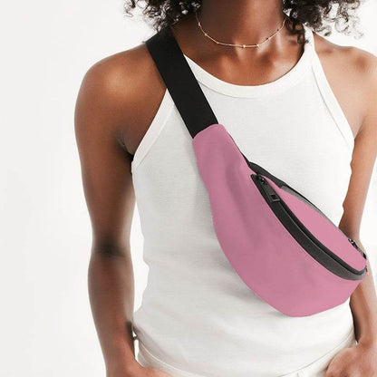 Light Muted Pink Belt Bag (PI-MU-LI) - Woman Front CloseUp