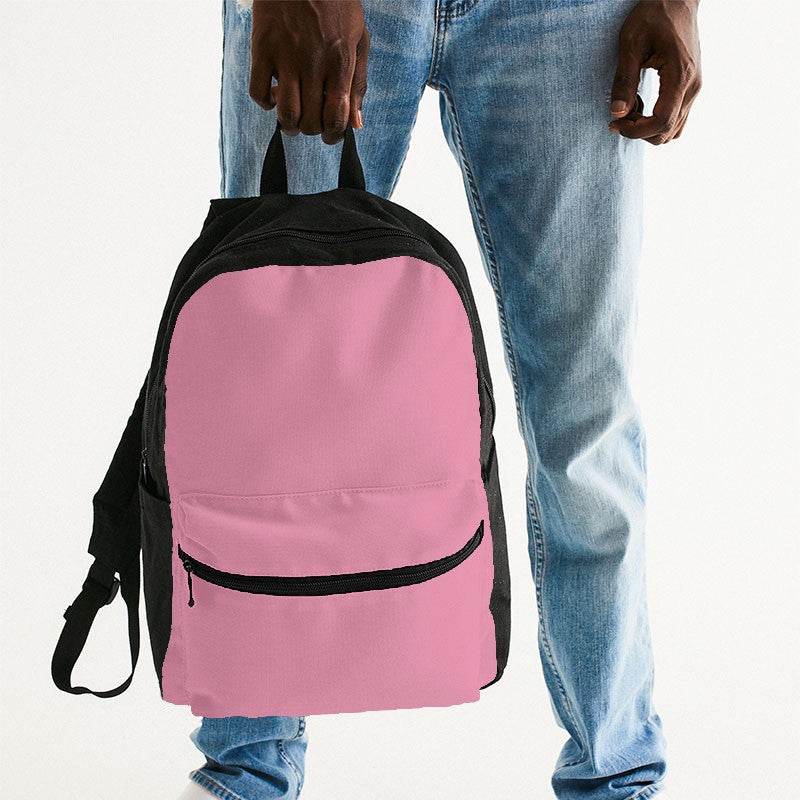 Light Muted Pink Canvas Backpack (PI-MU-LI) - Man Holding