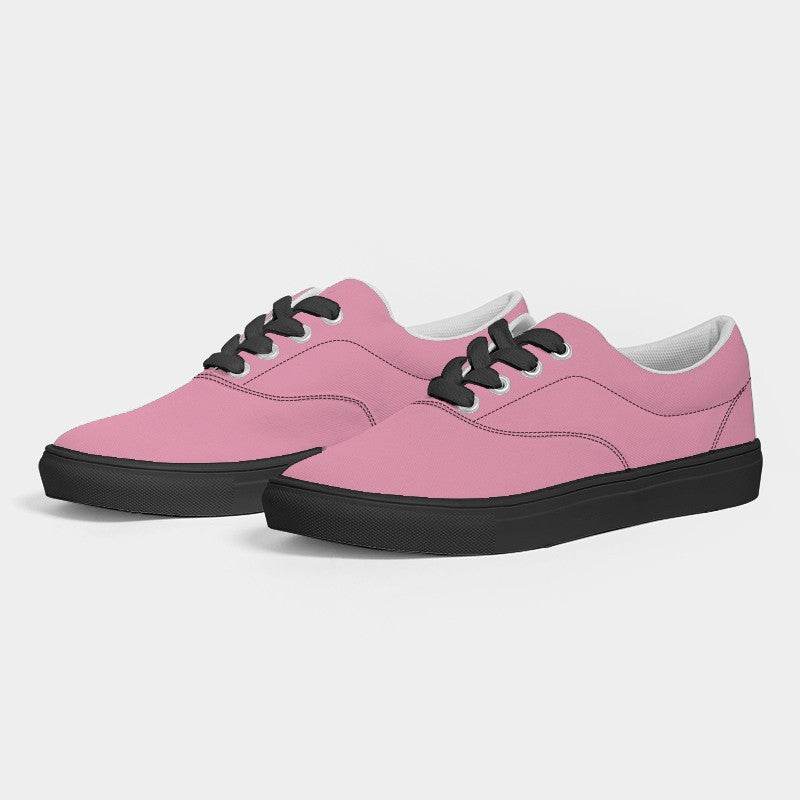 Light Muted Pink Men's Canvas Sneakers (PI-MU-LI) - Side 3