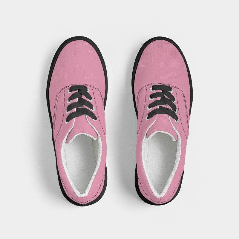 Light Muted Pink Men's Canvas Sneakers (PI-MU-LI) - Top