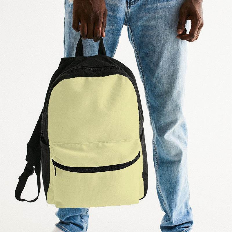 Light Muted Yellow Canvas Backpack (LY2-MU-LI) - Man Holding