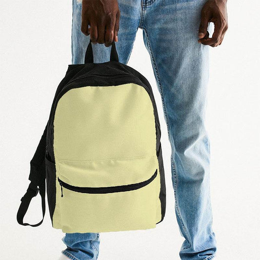 Light Muted Yellow Canvas Backpack (LY2-MU-LI) - Man Holding