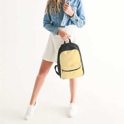 Light Muted Yellow Canvas Backpack (Y-MU-LI) - Woman