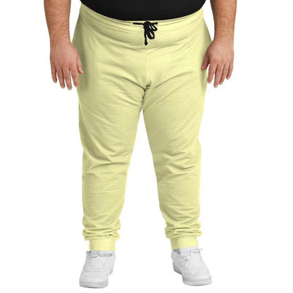 Light Muted Yellow Joggers PLUS (LY2-MU-LI) - Man Front PLUS