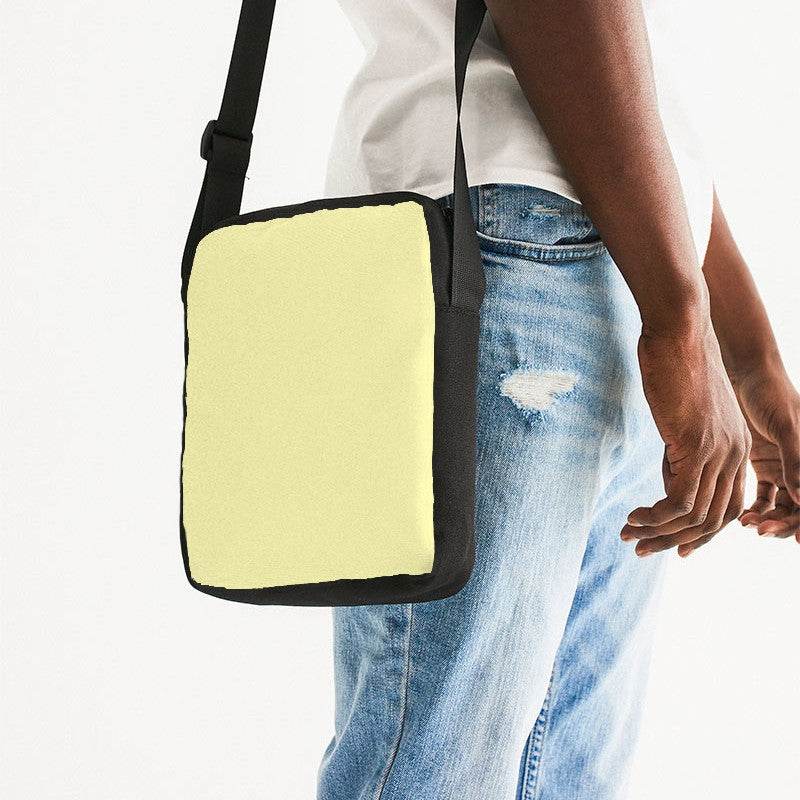 Light Muted Yellow Messenger Pouch (LY2-MU-LI) - Man Side CloseUp
