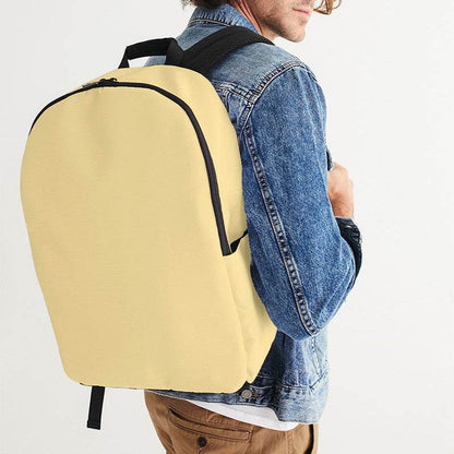 Light Muted Yellow Waterproof Backpack (Y-MU-LI) - Man CloseUp