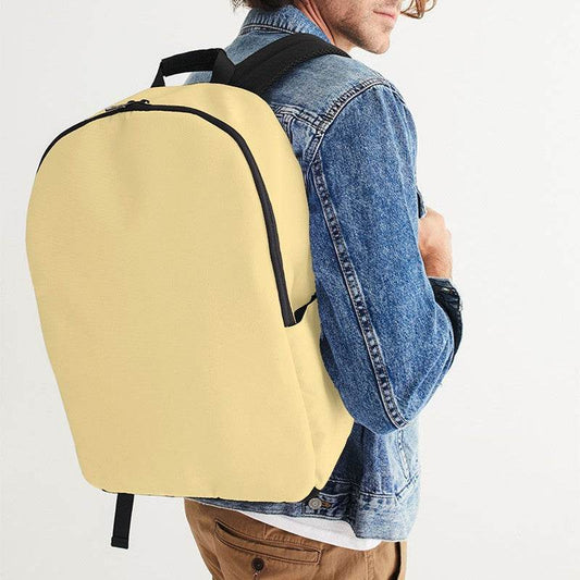 Light Muted Yellow Waterproof Backpack (Y-MU-LI) - Man CloseUp