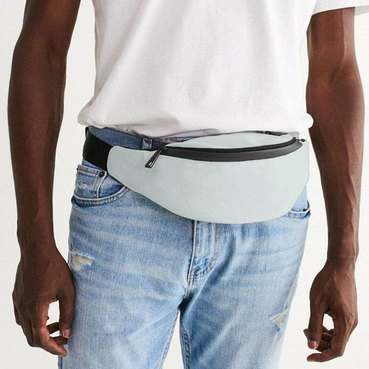 Light Neutral Blue-Green Belt Bag (BG-NE-LI) - Man Front CloseUp