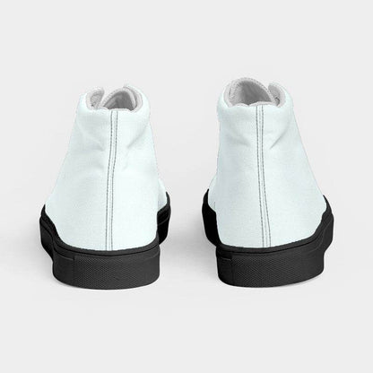 Light Neutral Blue-Green Men's High-Top Canvas Sneakers (CBG2-NE-LI) - Back