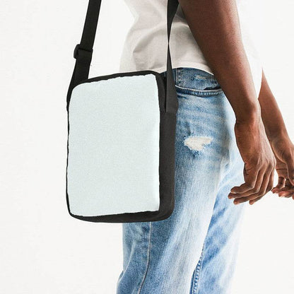 Light Neutral Blue-Green Messenger Pouch (BG-NE-LI) - Man Side CloseUp