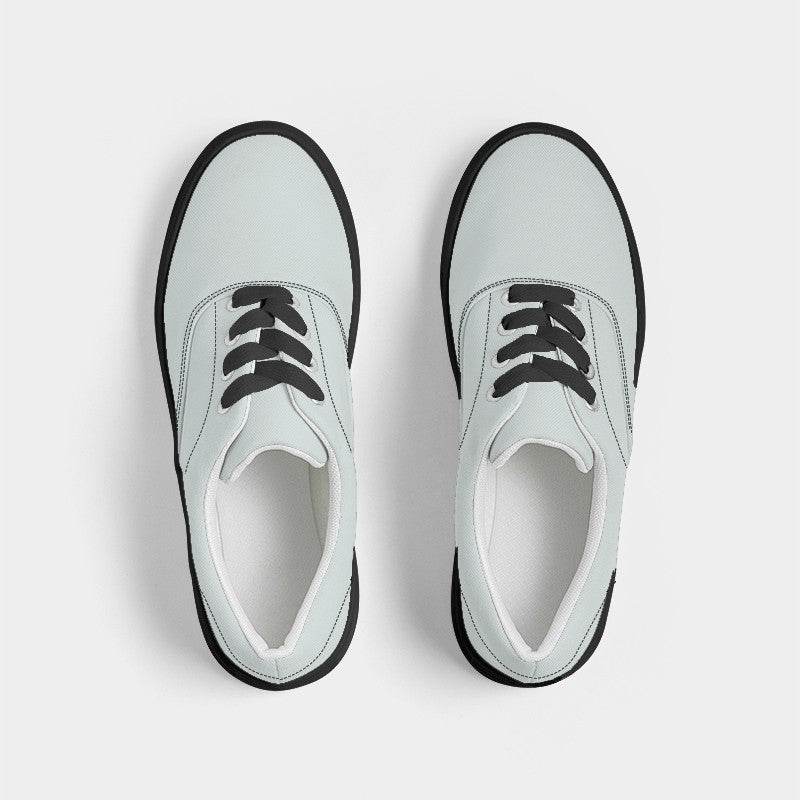 Light Neutral Blue-Green Women's Canvas Sneakers (BG-NE-LI) - Top