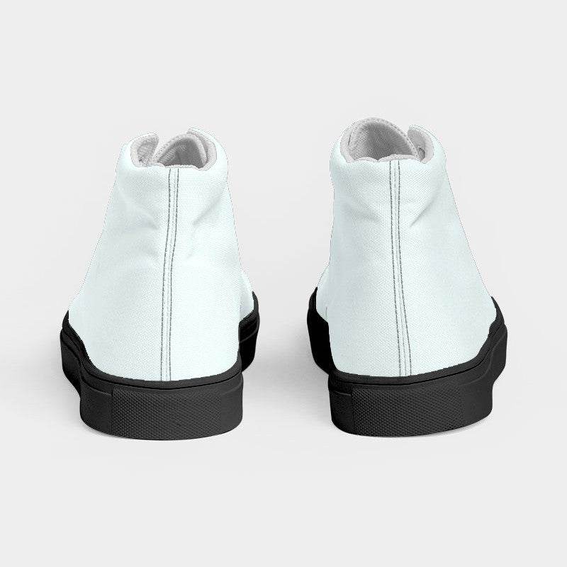 Light Neutral Blue-Green Women's High-Top Canvas Sneakers (CBG2-NE-LI) - Back