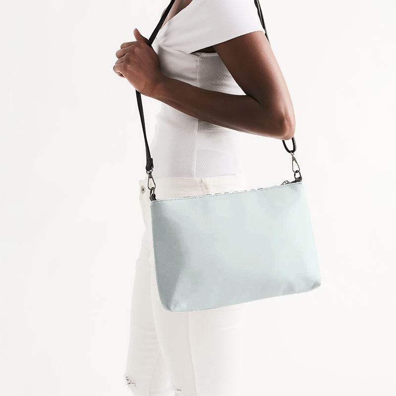 Light Neutral Blue-Green Zip Pouch (BG-NE-LI) - Side CloseUp