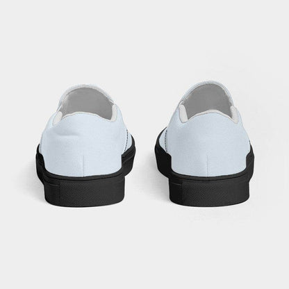 Light Neutral Blue Men's Slip-On Canvas Sneakers (B-NE-LI) - Back