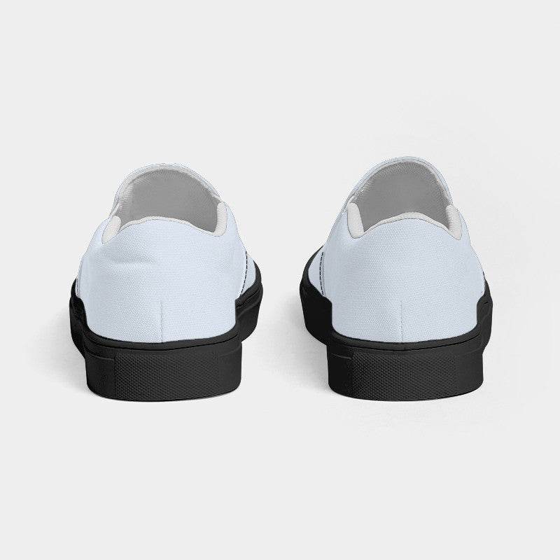 Light Neutral Blue Men's Slip-On Canvas Sneakers (IB2-NE-LI) - Back