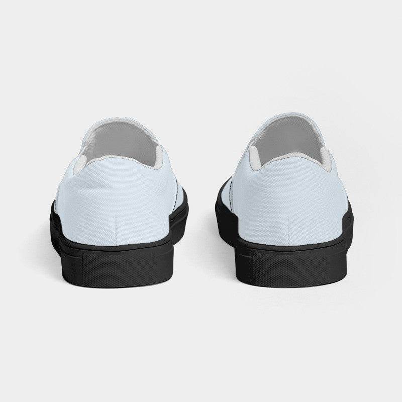 Light Neutral Blue Women's Slip-On Canvas Sneakers (B-NE-LI) - Back