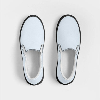 Light Neutral Blue Women's Slip-On Canvas Sneakers (B-NE-LI) - Top