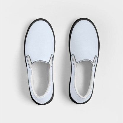 Light Neutral Blue Women's Slip-On Canvas Sneakers (IB2-NE-LI) - Top