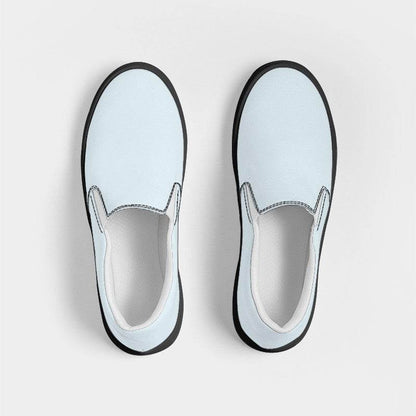 Light Neutral Cyan Men's Slip-On Canvas Sneakers (BC2-NE-LI) - Top