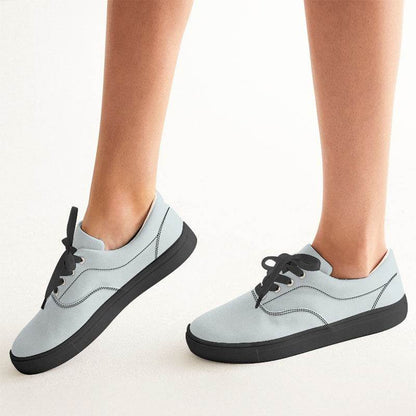 Light Neutral Cyan Women's Canvas Sneakers (C-NE-LI) - Woman CloseUp