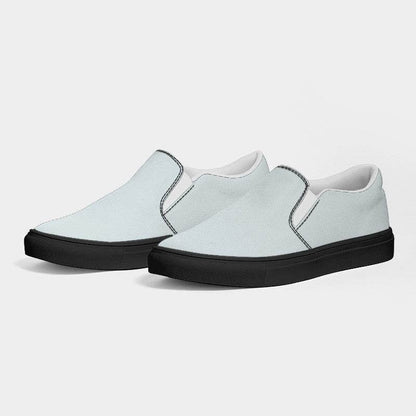 Light Neutral Cyan Women's Slip-On Canvas Sneakers (C-NE-LI) - Side 3