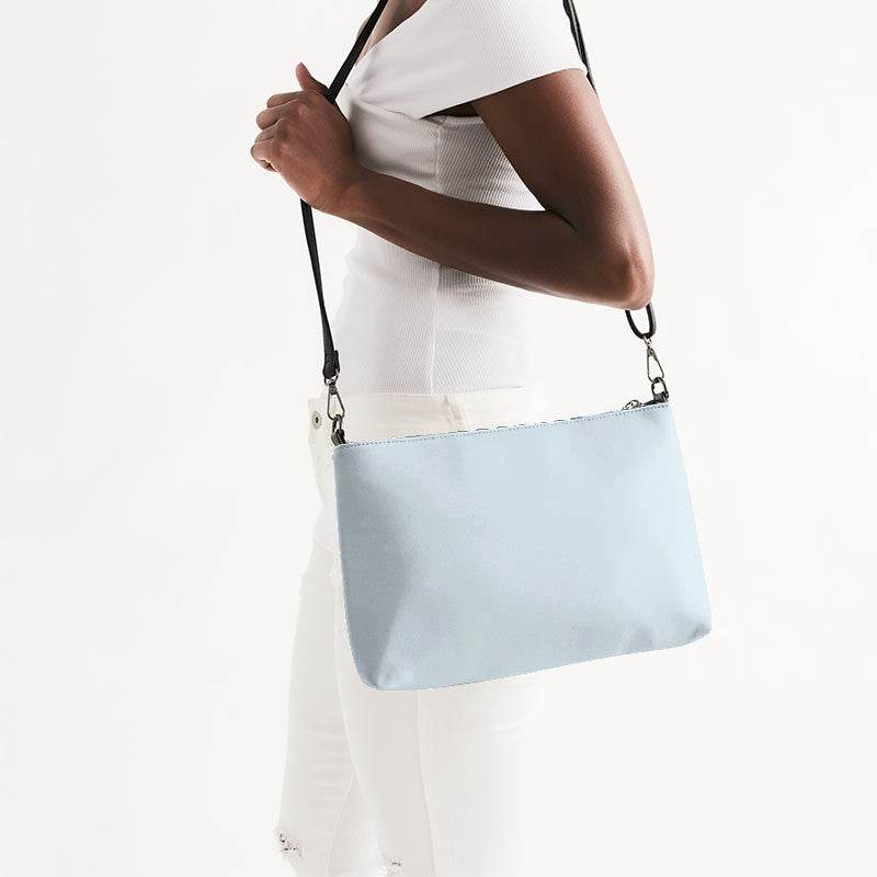Light Neutral Cyan Zip Pouch (BC2-NE-LI) - Side CloseUp